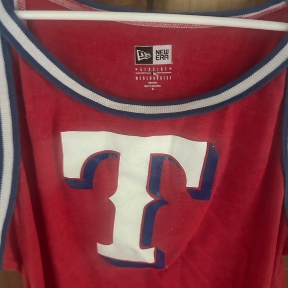 Texas Rangers Tank Top Women’s Red Plus Stripes XL - Picture 4 of 5